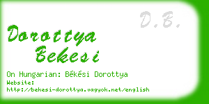 dorottya bekesi business card