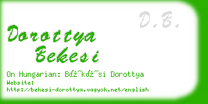 dorottya bekesi business card